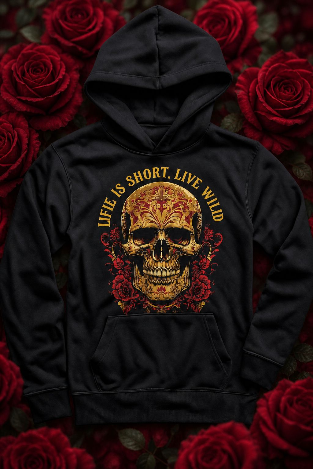 Life is Short Live Wild Graphic Hoodie