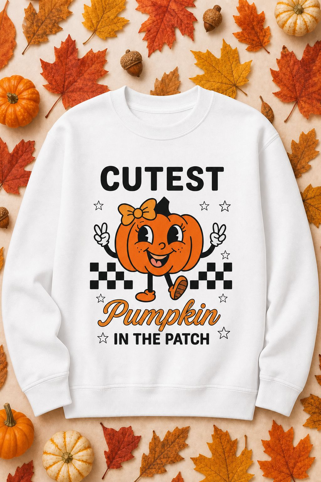 Cutest Pumpkin in the Patch Long Sleeve Youth Sweatshirt