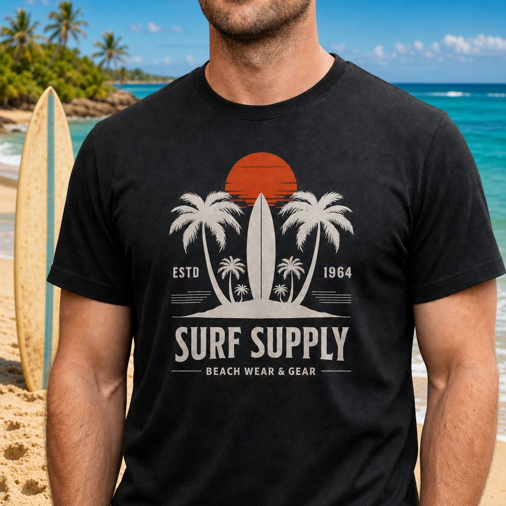 Vintage Surf Graphic T-Shirt