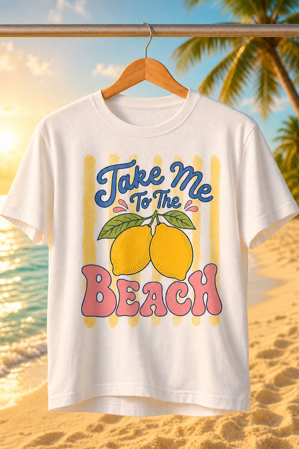 Short Sleeve T-shirt Fun  Beach Theme