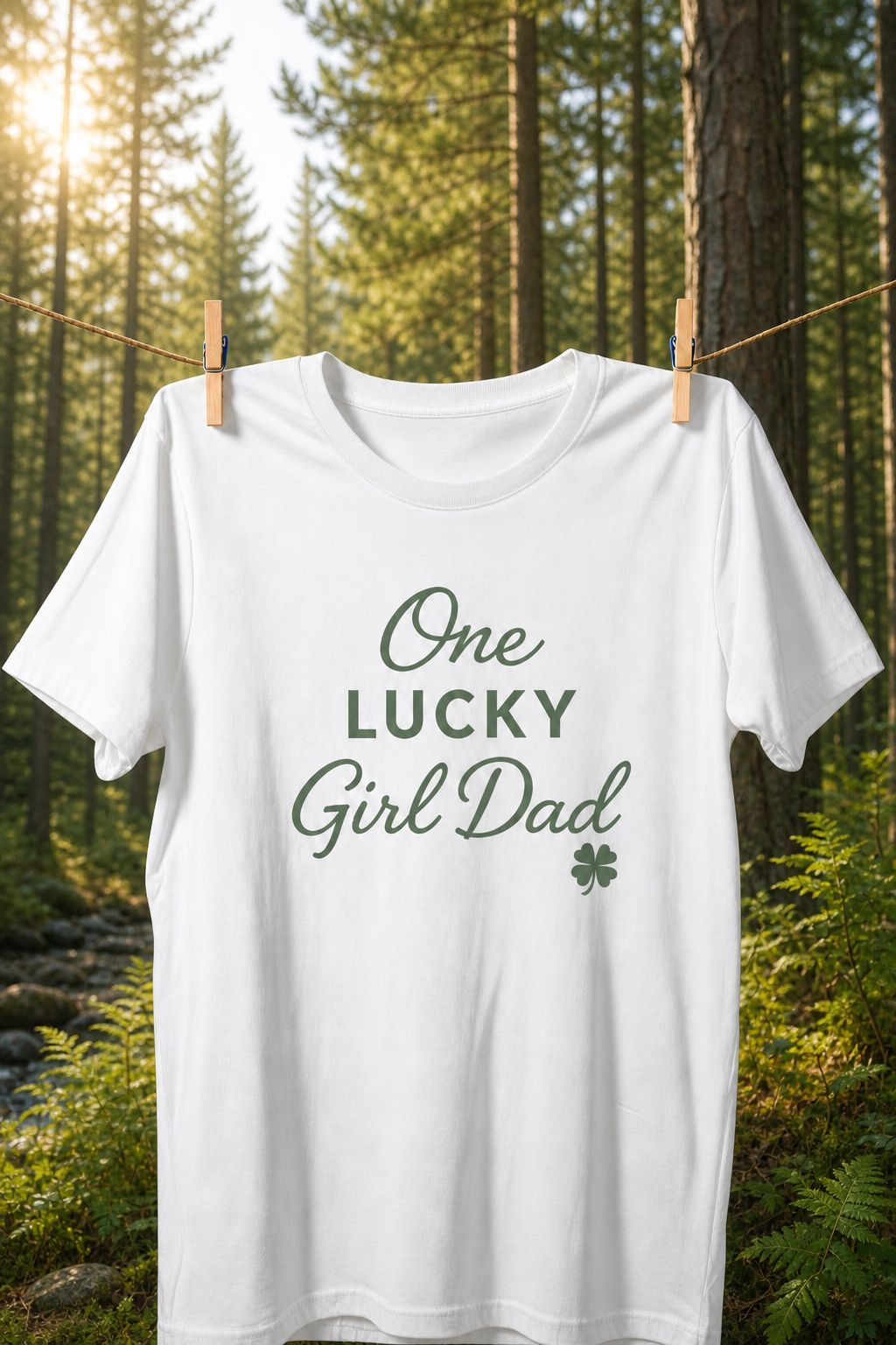 One Lucky Girl Dad T-shirt